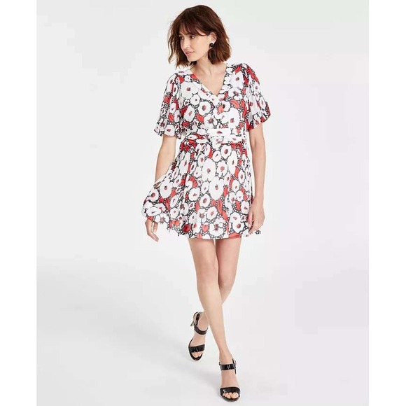 Karl Lagerfeld Dresses & Skirts - NWT KARL LAGERFELD PARIS Women's Crinkle-Chiffon Printed Dress Size 16